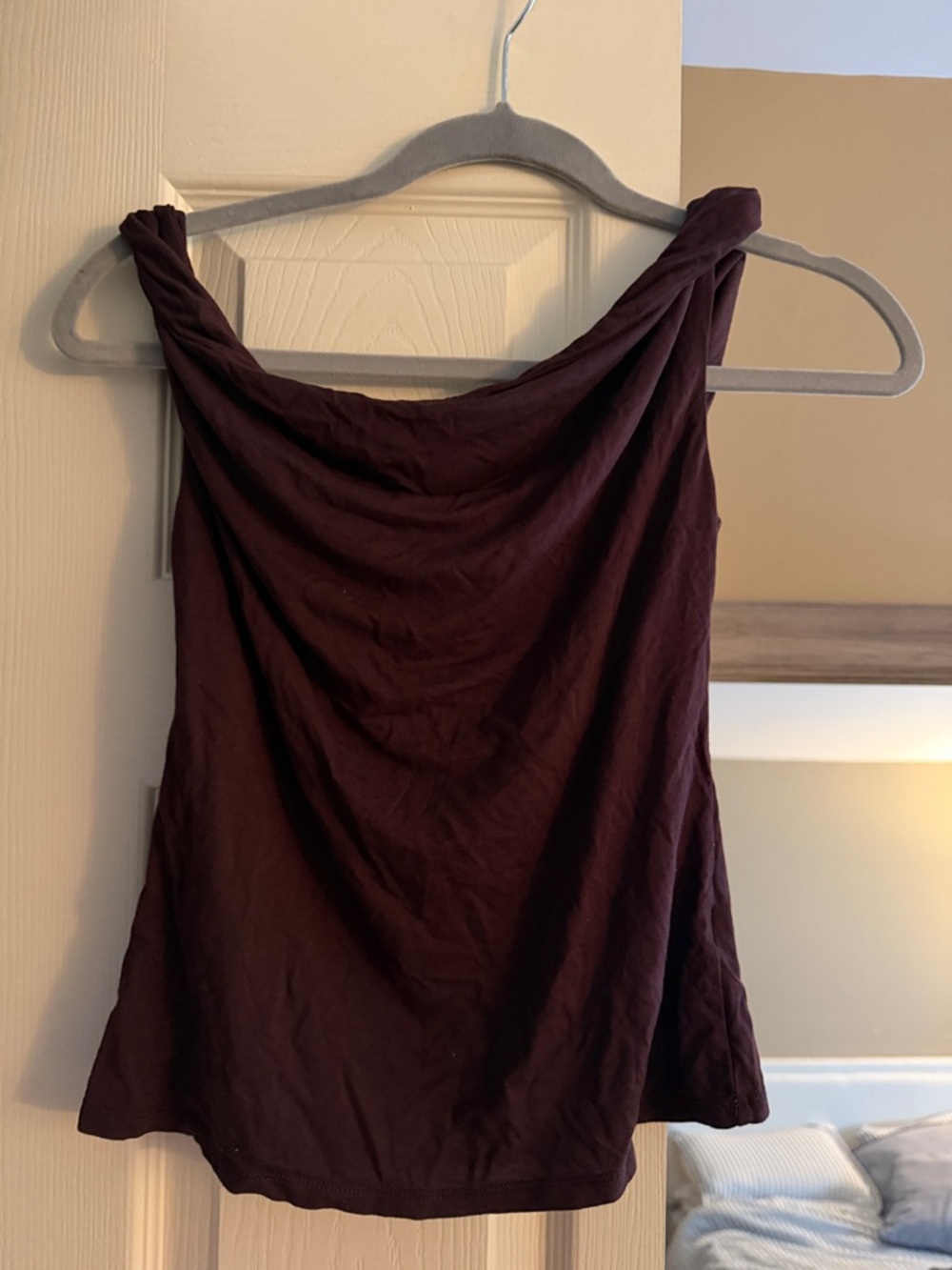 wild fable Twisted Strap Cowl Tank Top - Plum